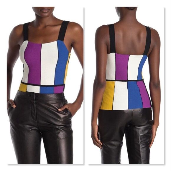 NEW! Rachel Roy Massima Multicolor Block Tank size Medium - Picture 4 of 14